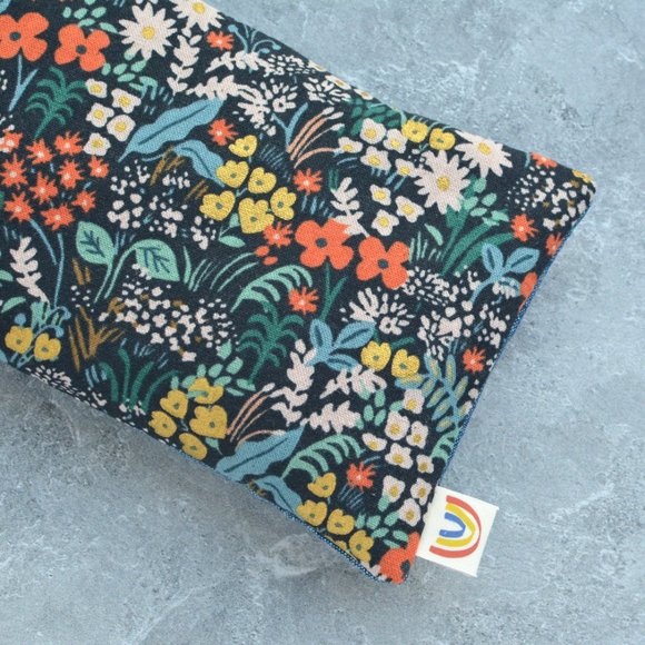 Rifle Paper Co. Weighted Eye Pillow in Meadow Black Canvas - Picture 2 of 5